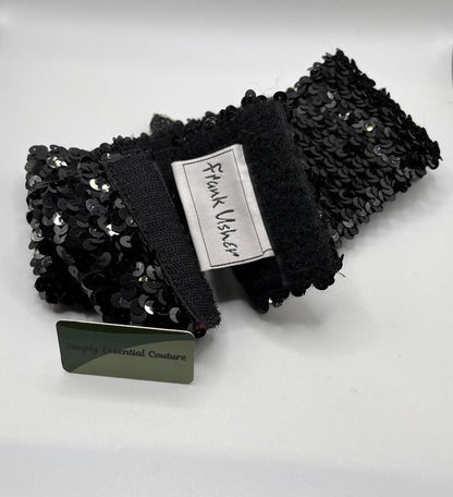 Frank Usher Black Sequin Belt - Pre-loved