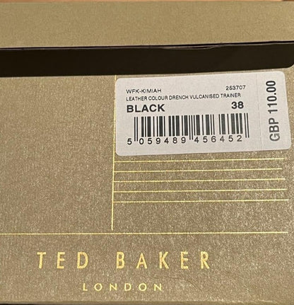 Ted Baker Black Leather Trainers size UK 5  - NEW in Box