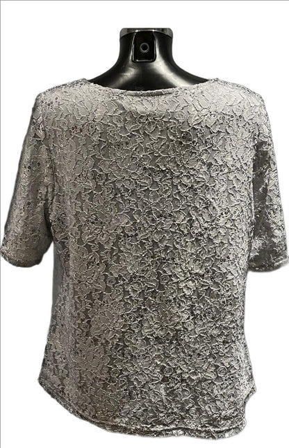 David Emanuel Grey Lace Top - size 20 -  NEW