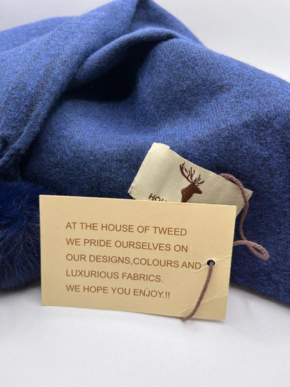 House Of Tweed Navy Scarf - NEW with Tags