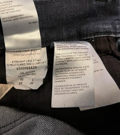 Calvin Klein Dark Wash Jeans - Size W29 x L32 - Pre-loved