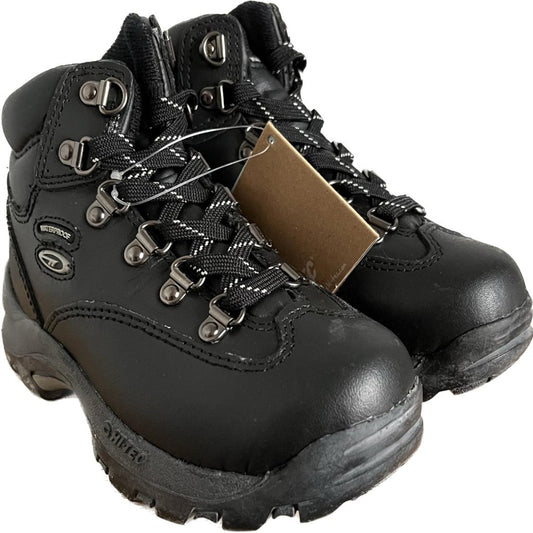 Hi-Tec Black Leather Boots size UK11 Kids  NEW in box