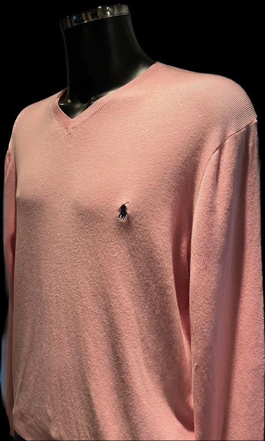 Polo Pink Jumper Size L.- Pre-loved