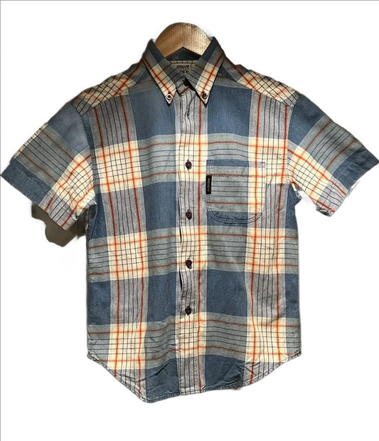 Armani Junior Checked Shirt, Size 32 - 13 1/2yrs - Pre-loved