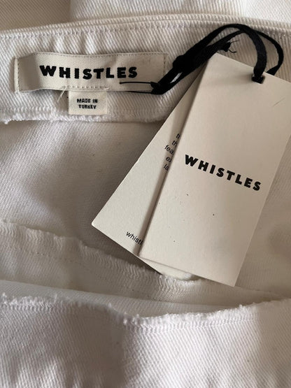 Whistles White Midi Skirt - Size UK16 - NEW with Tags