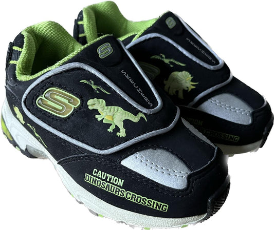 Sketchers Lights-Up Boys Dinosaur Trainers, Size UK5 infant EU21.5 NEW in Box