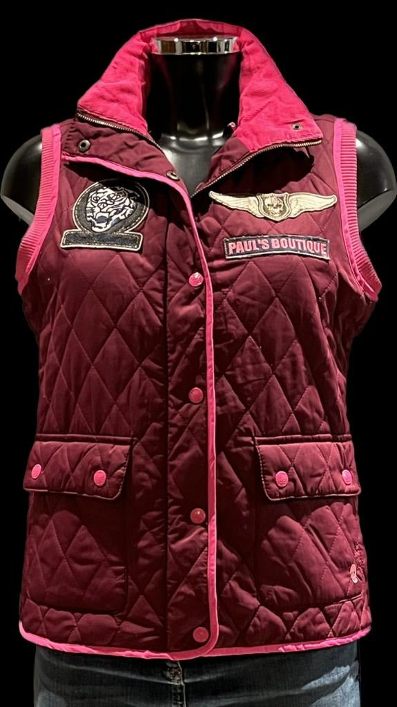 Paul's Boutique Pink Gilet - size S - Pre-loved