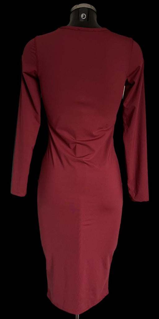 ZARA Burgundy Dress - size L - NEW with Tags