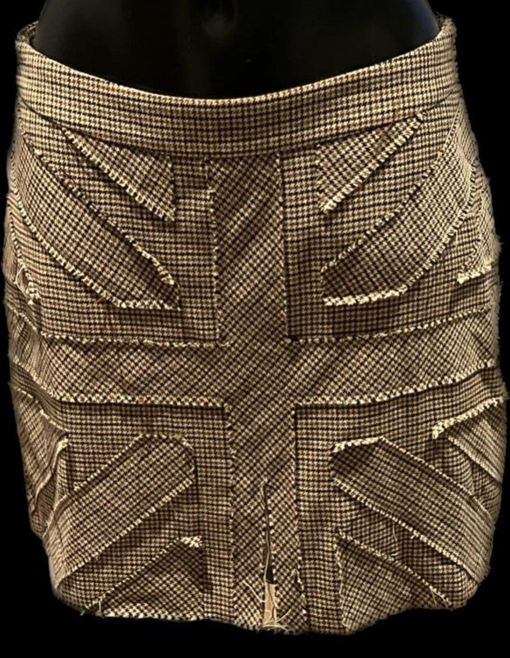 Fake London Tweed Skirt Size L - NEW with Tags