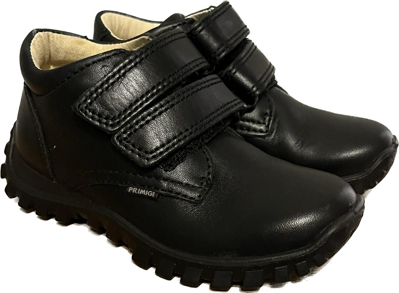 Primigi Black Leather BAILE Sjoes size UK7.5 Infant  NEW with Box