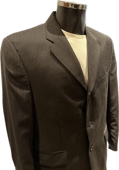 Calvin Klein Single Breasted Black Suit Size 40S - Pre-loved