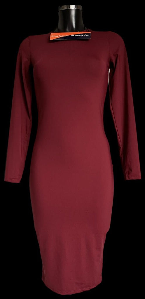 ZARA Burgundy Dress - size L - NEW with Tags