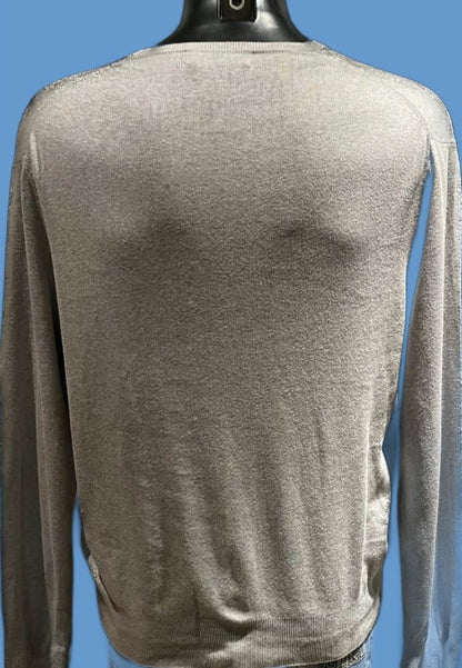 Polo Jumper Light Grey - Size- L - Pre-loved