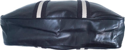 BALLY Black Leather Unisex Business Bag - Pre-loved