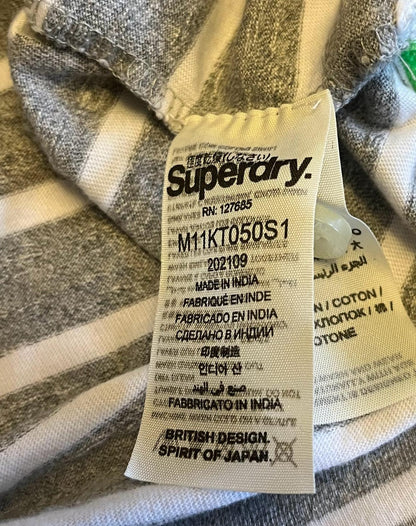 Superdry Bretton Stripe  Polo Shirt - Size M - Pre-loved