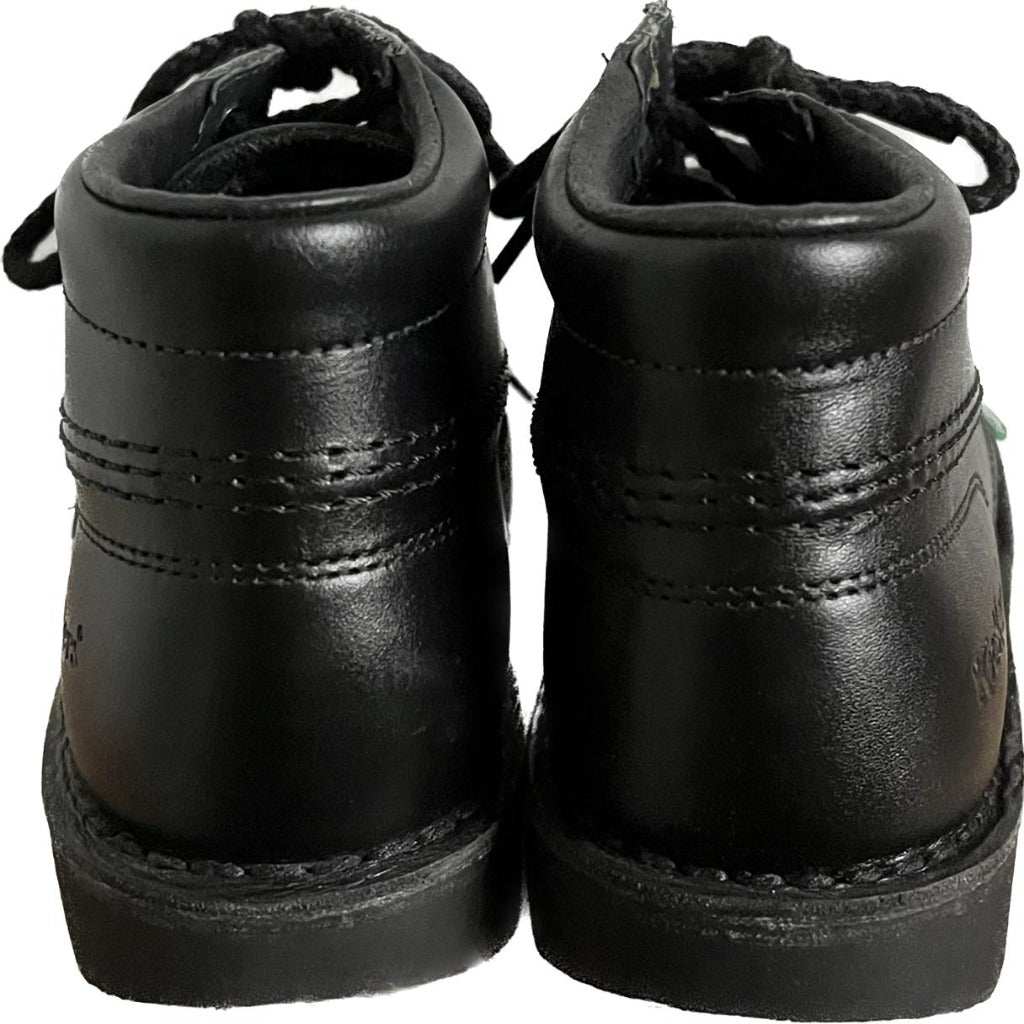 KICKERS BLACK LEATHER SHOES SIZE UK 3.5 NEW