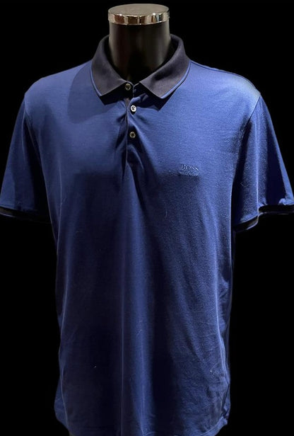 Boss Royal Blue Golf Shirt size M - Pre-loved