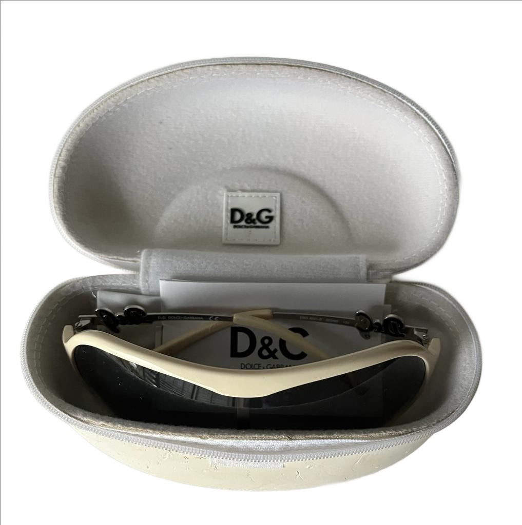 Dolce & Gabbana White Vintage Sunglasses - Pre-loved