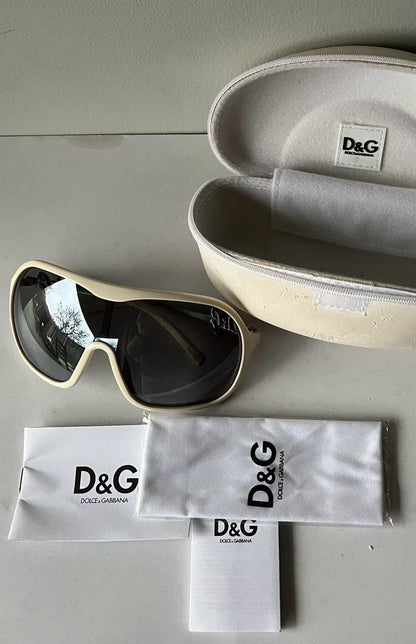 Dolce & Gabbana White Vintage Sunglasses - Pre-loved