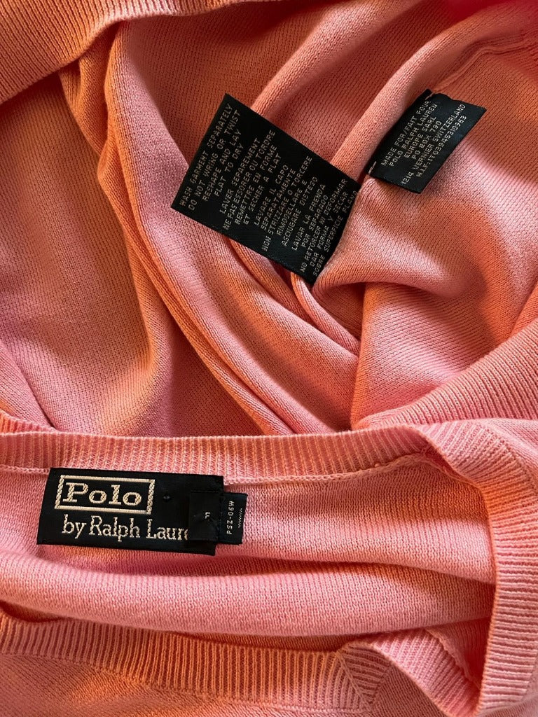 Polo Pink Jumper Size L.- Pre-loved