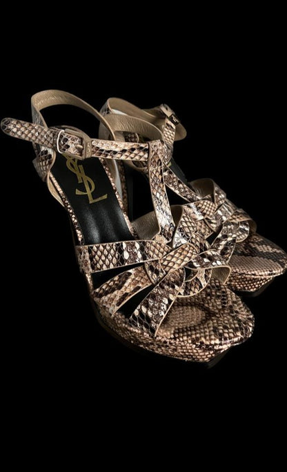 Snakeskin Sandals - size 5 - NEW