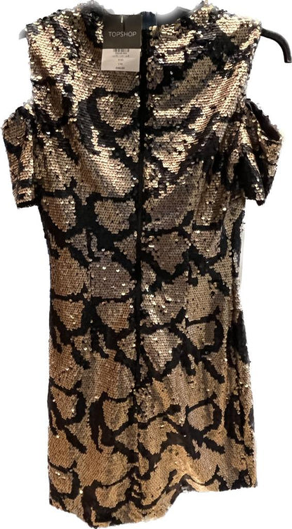 Topshop Gold sequinned Dress size UK8  - BNWT