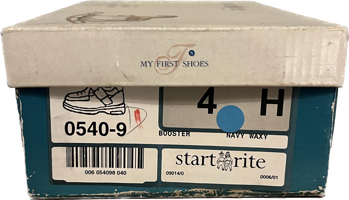 Start-Rite Navy Booster Shoes size UK4H. NEW in Box