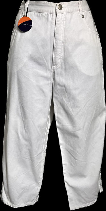 Geoffrey Beene White Trousers size UK12 - Pre-loved