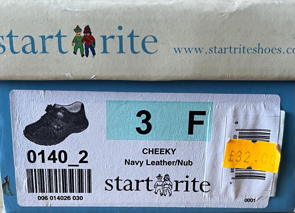 Start-rite Navy Leather shoes size UK3F - 4E  NEW in Box