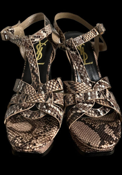 Snakeskin Sandals - size 5 - NEW