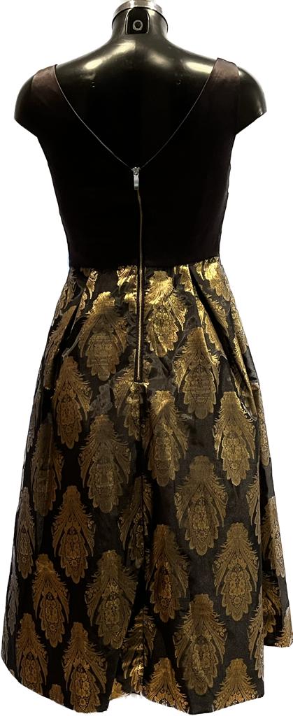 Oasis Black Gold Dress Size 8 BNWT