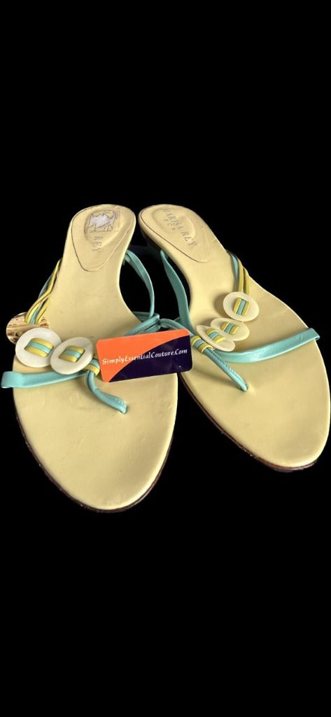 Vintage Marisa Rey Yellow Sandals - size UK6 - NEW