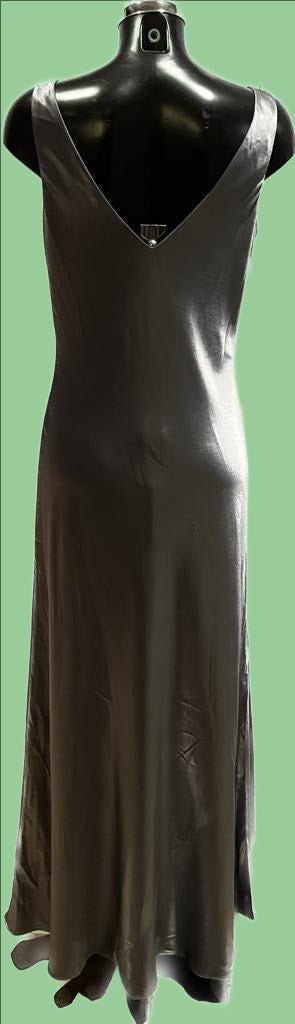 Monsoon Long Satin Dress - size UK14 - Pre-loved in Excellent Condition