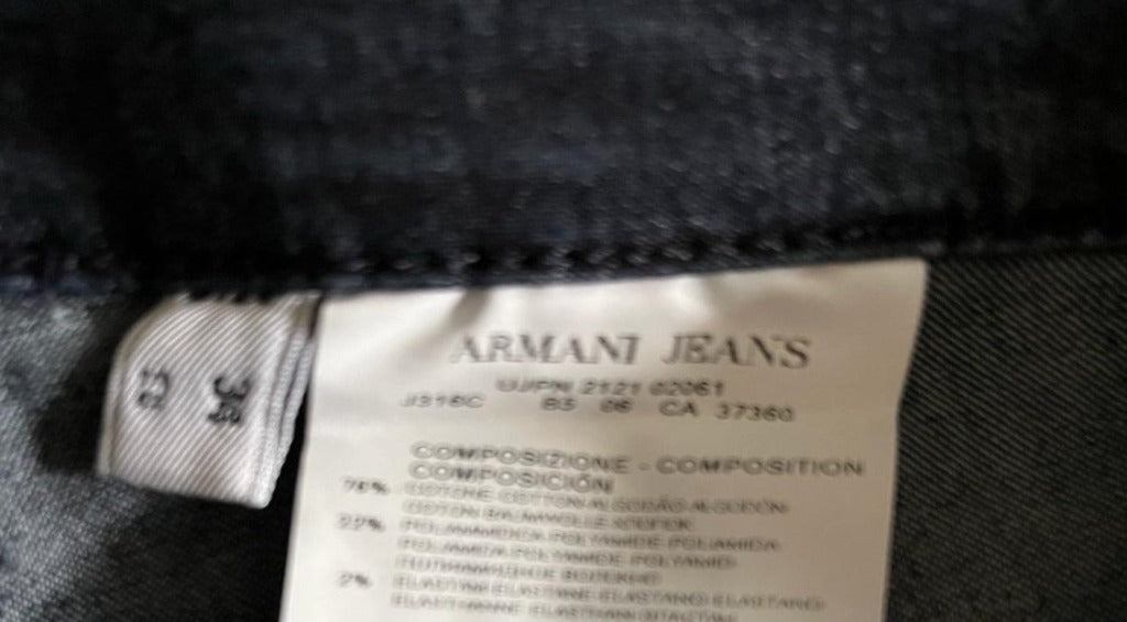 Armani Dark Wash Jeans - Size W34 - Pre-loved