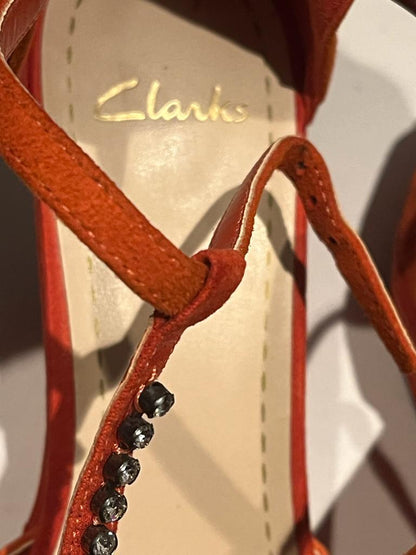 Clarks Orange Wedge Shoes  - size UK4.5 - Pre-loved