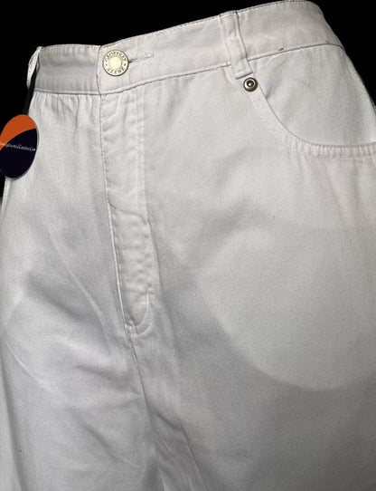 Geoffrey Beene White Trousers size UK12 - Pre-loved