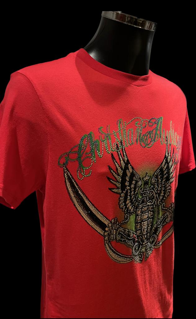 Christian Audigier Red T-shirt - NEW with Tags