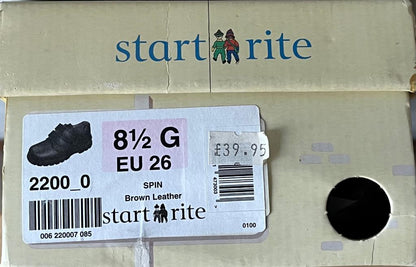 Start-rite Brown Leather Spin shoes size UK8.5G NEW in Box