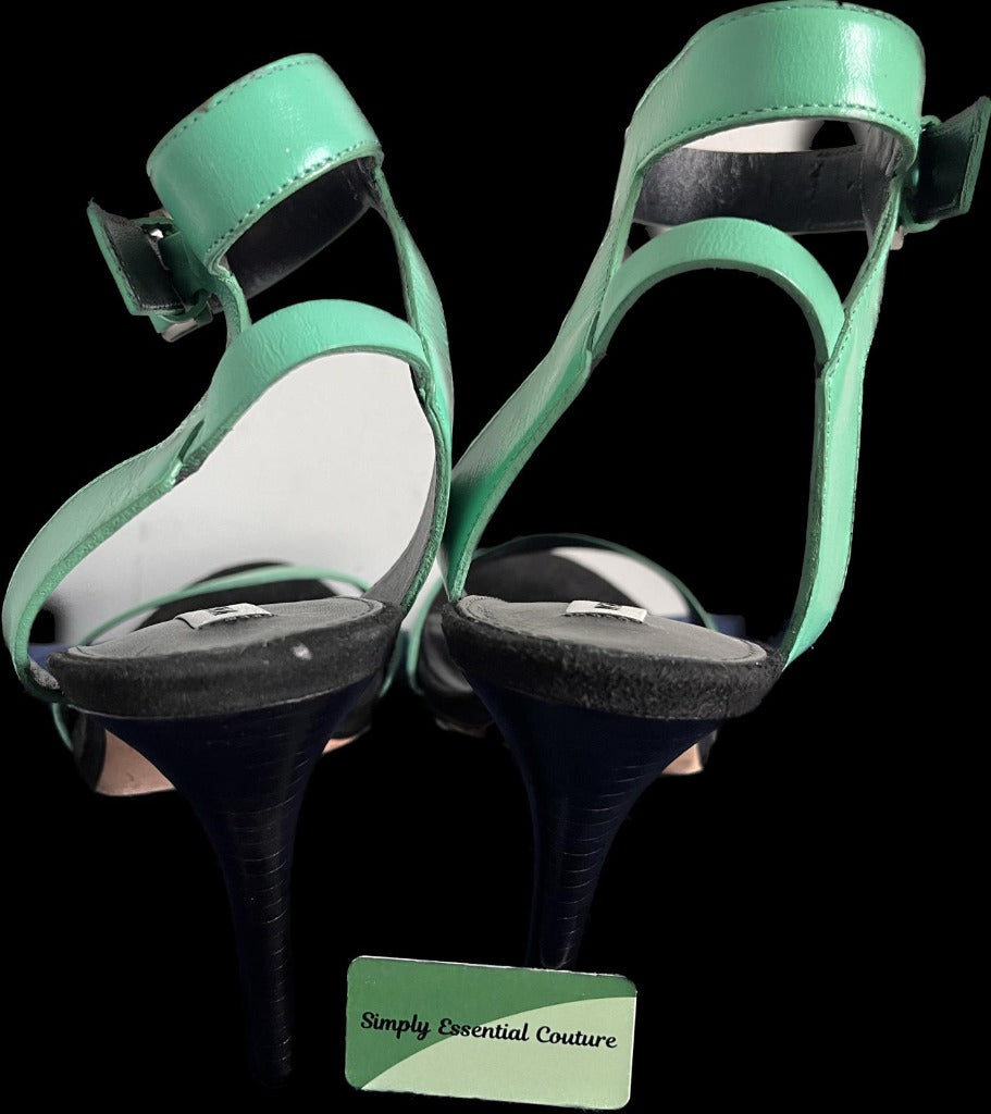 Whistles Green Leather Sandals - size UK6 - NEW