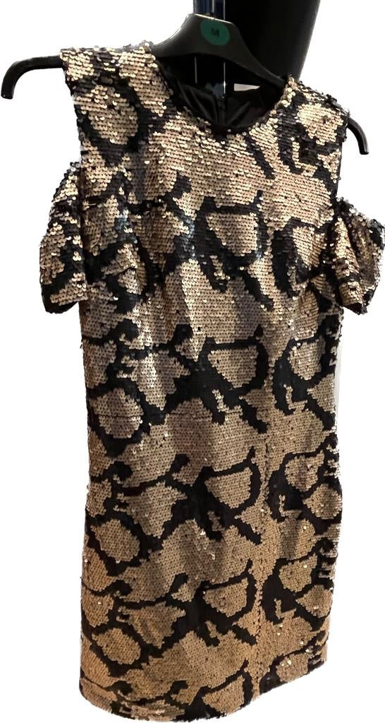 Topshop Gold sequinned Dress size UK8  - BNWT