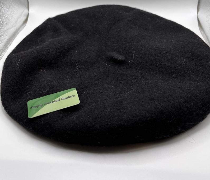 Daniel W Fletcher Black Beret - NEW with Tags