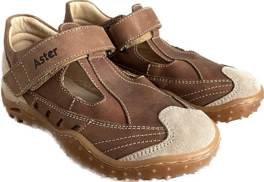 Aster Brown Leather Shoes - Size EU33 UK1 Infant - NEW in Box