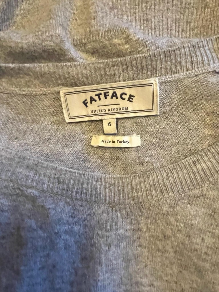 Fat Face Grey Jumper Size UK10 - Pre-loved