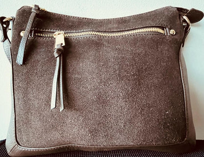 Osprey London Brown Suede Crossbody Bag- Pre-loved