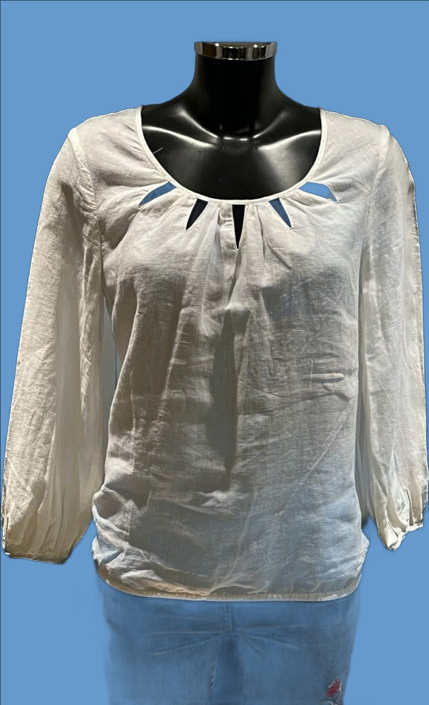 Nicole Farhi Linen Top- size M - Pre-loved