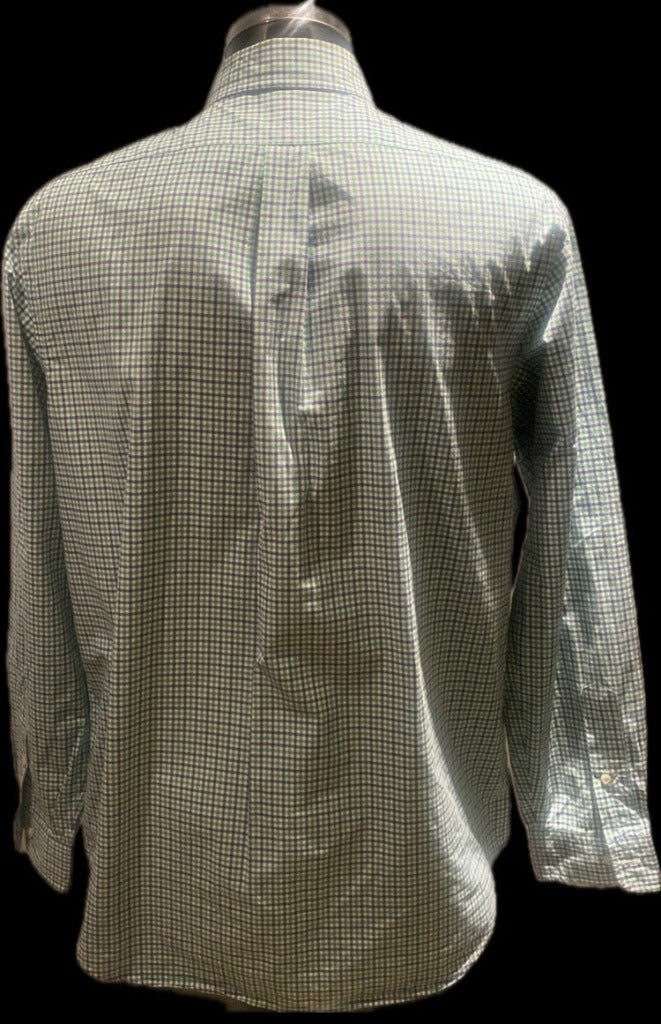 Ralph Lauren Green/Blue Checked Shirt - Size L - Pre-loved, excellent condition