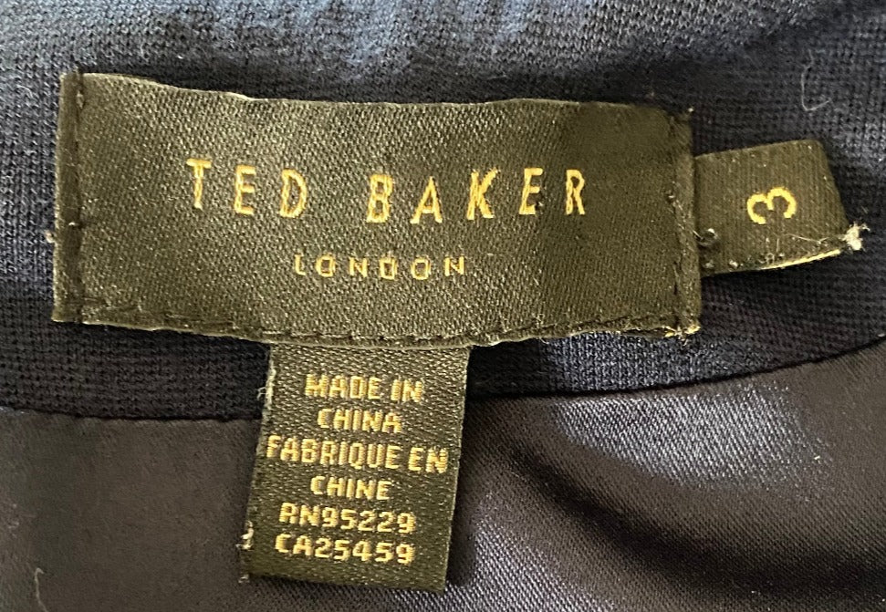 Ted Baker Navy Dress size3 UK14 - Pre-loved