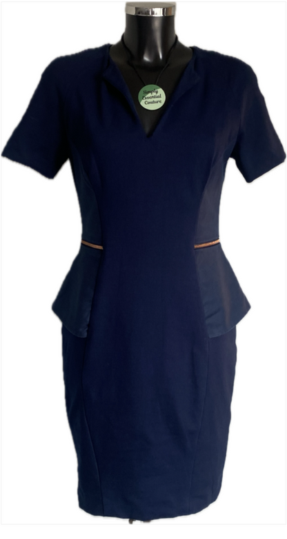 Ted Baker Navy Dress size3 UK14 - Pre-loved