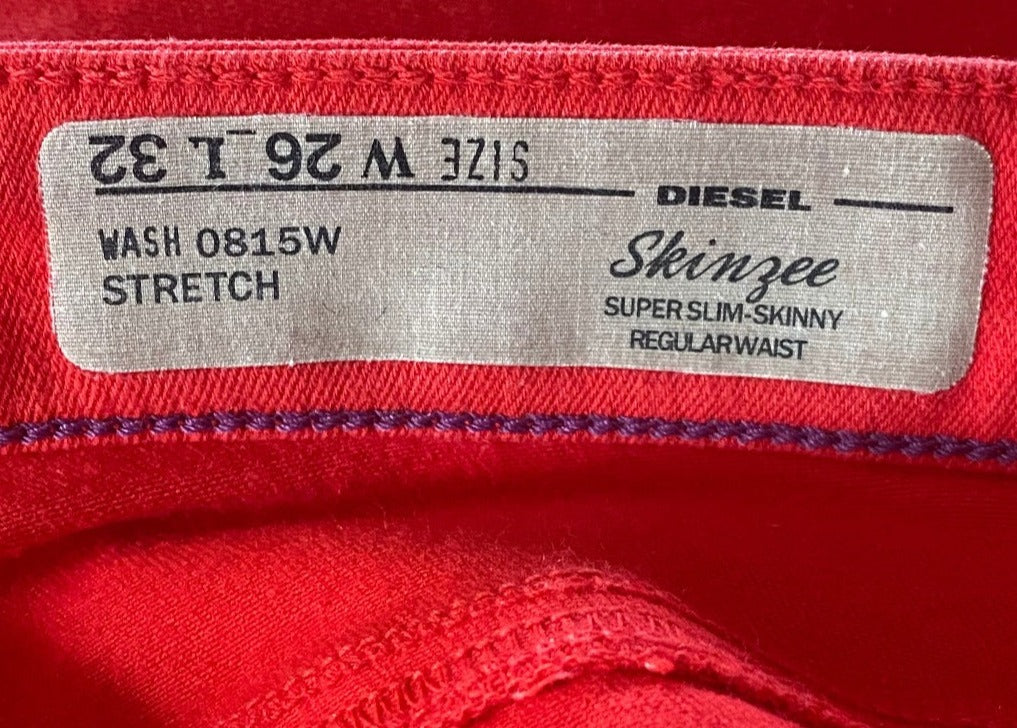 Diesel Red Tag Jeans Size UK8 - Pre-loved