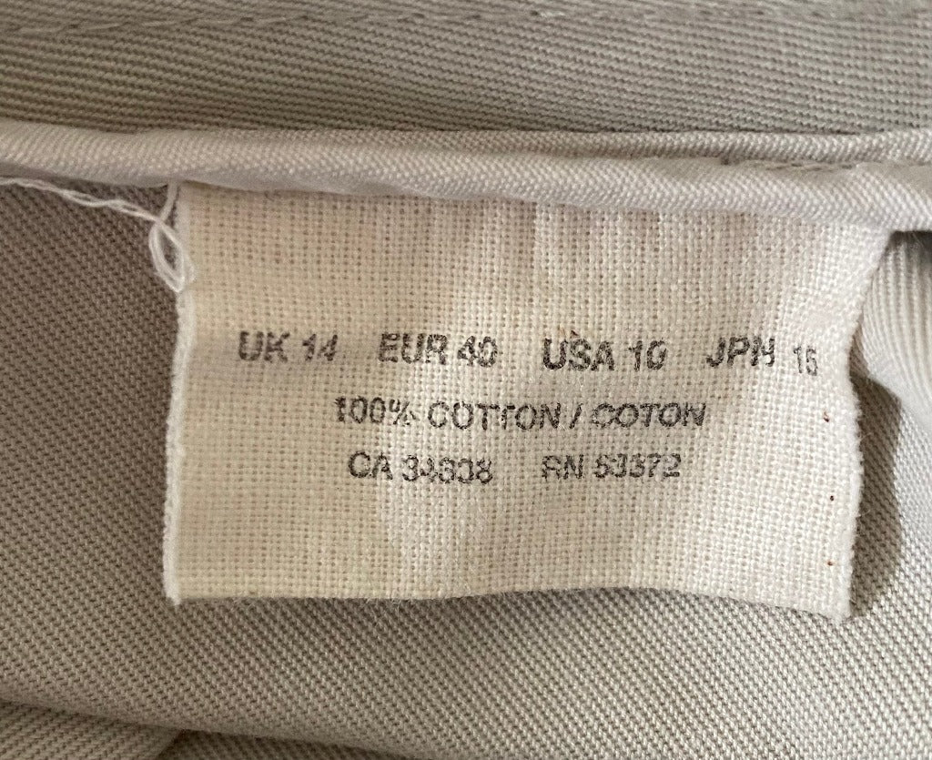 Farhi Cream Cotton Trousers Size UK14.- Pre-loved